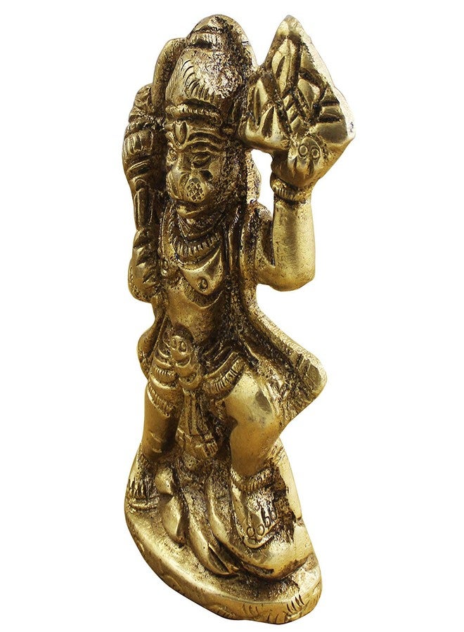Divya Shakti Lord Hanuman Handmade Brass Sculpture 2.5 x 1.5 x 0.6 Inches for Home Temple - Image 4